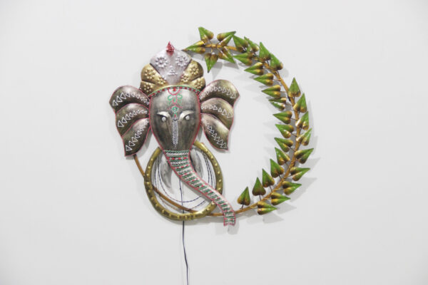 Attractive Religious Metal Ganesh Wall Art With LED for your Home & Office Decor