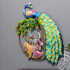 Amazing Peacock Wall Art With LED | Radha Krishna Art for Home & Office Decor