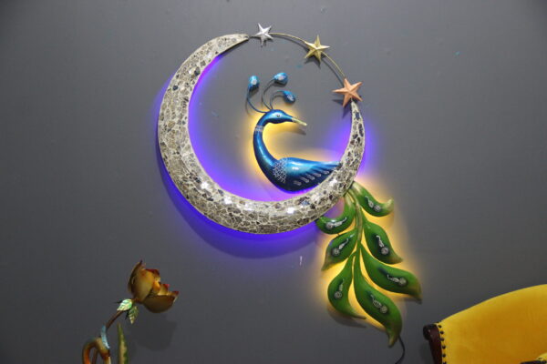 Metal Peacock Wall Art With LED | Peacock Wall Decor to Enhance the look of your Home