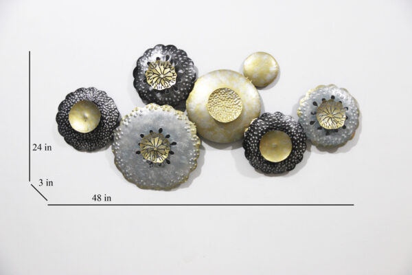 Amazing Metal Multicolour Wall Art | Flower Wall Hanging for your Home & Office Decor