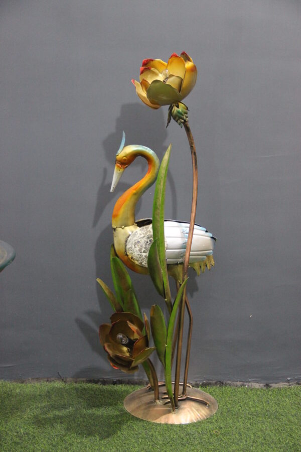 Exclusive Metal Swan & Flower With LED | Beautiful Swan Decor to Enhance the Appreance of your Home
