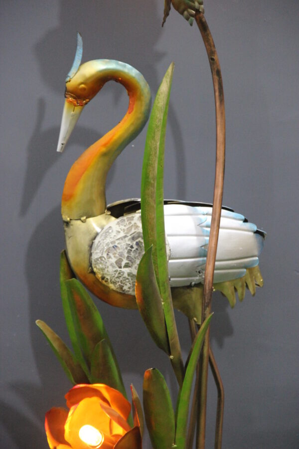 Exclusive Metal Swan & Flower With LED | Beautiful Swan Decor to Enhance the Appreance of your Home