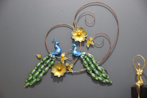 Metal Peacock Wall Art With LED