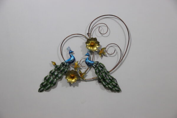 Metal Peacock Wall Art With LED