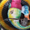 Metal Multicolour Ganesha Wall Art