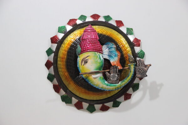 Metal Multicolour Ganesha Wall Art