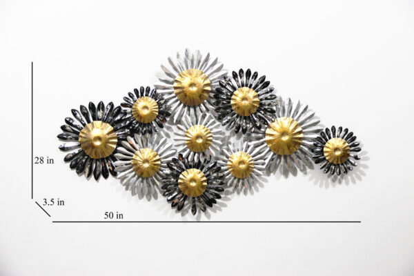 Metal Wall Art in Multicolour | Amazing Metal Flower Wall Art for your Home & Office Decor