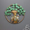 Metal Krishna with Tree Wall Art