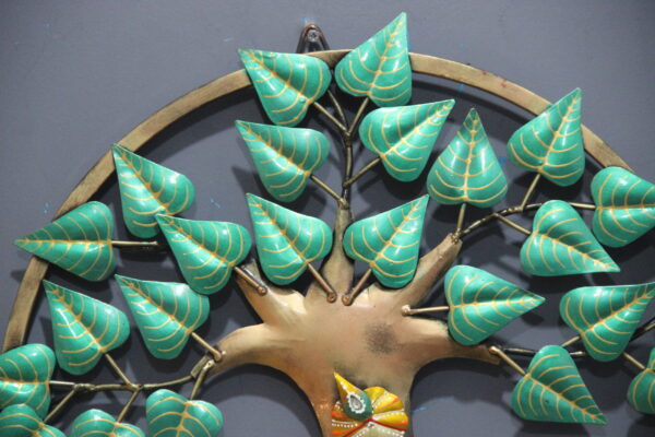 Metal Krishna with Tree Wall Art