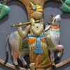 Metal Krishna with Tree Wall Art