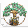 Metal Krishna with Tree Wall Art