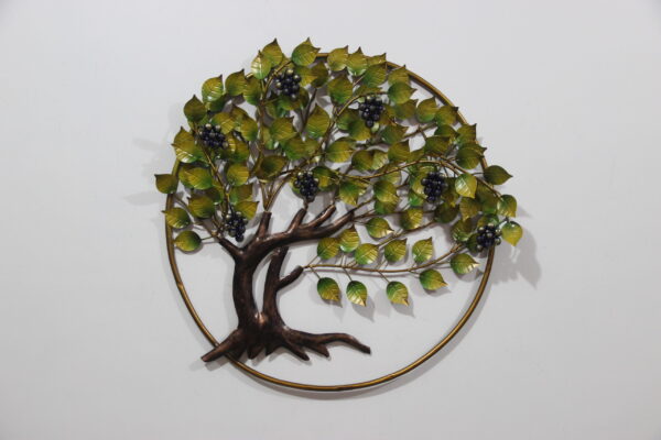 Metal Tree Wall Art In Green Colour