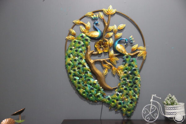 Metal Ring Peacock Wall Art | Home Decor