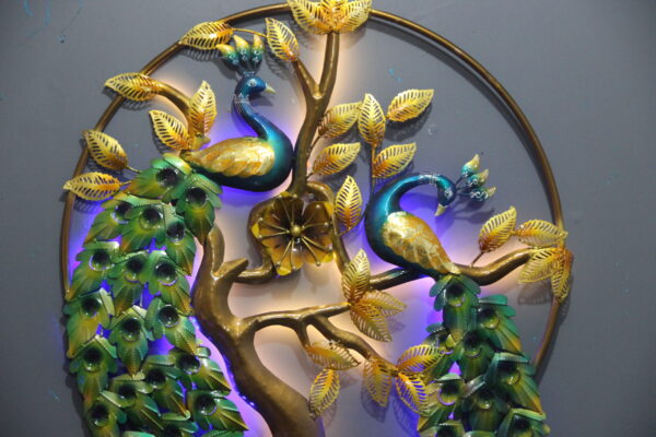 Metal Ring Peacock Wall Art | Home Decor