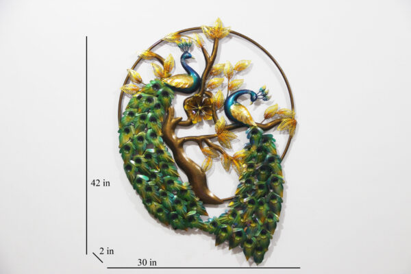 Metal Ring Peacock Wall Art | Home Decor