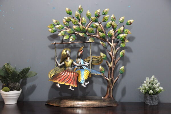 Exclusive Metal Tree With Radhe Krishna Wall Art | Table Art for your Home & Office Decor