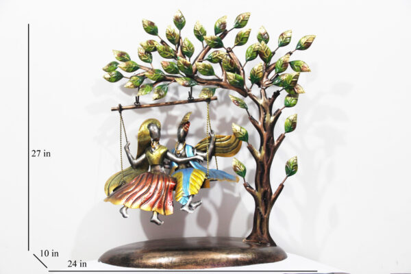 Exclusive Metal Tree With Radhe Krishna Wall Art | Table Art for your Home & Office Decor