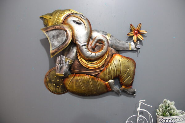 Metal Ganesha Wall Art For Home or Office Decor