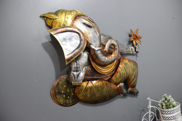 Metal Ganesha Wall Art For Home or Office Decor