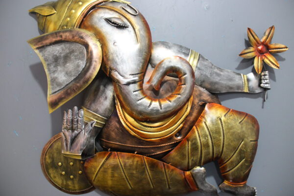 Metal Ganesha Wall Art For Home or Office Decor