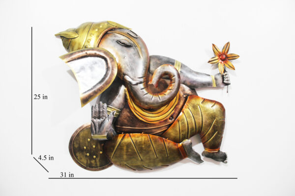 Metal Ganesha Wall Art For Home or Office Decor