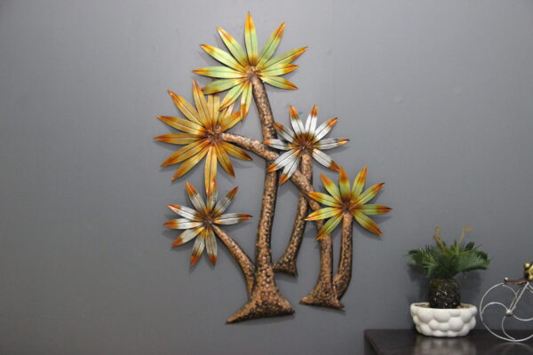 Metal Coconut Tree Wall Art