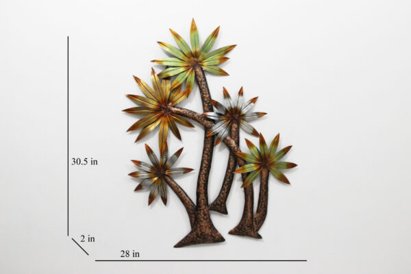 Metal Coconut Tree Wall Art