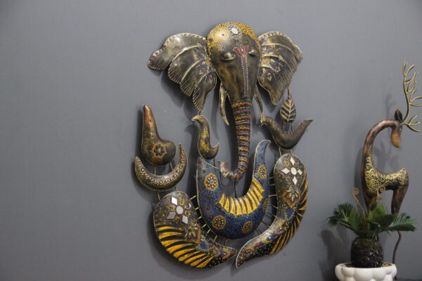 Stunning Metal Ganesha Wall Decor