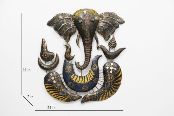 Stunning Metal Ganesha Wall Decor