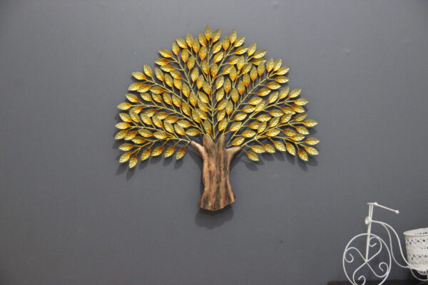 Metal Golden Tree Wall Art