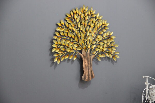 Metal Golden Tree Wall Art
