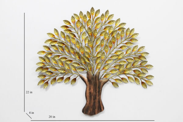 Metal Golden Tree Wall Art